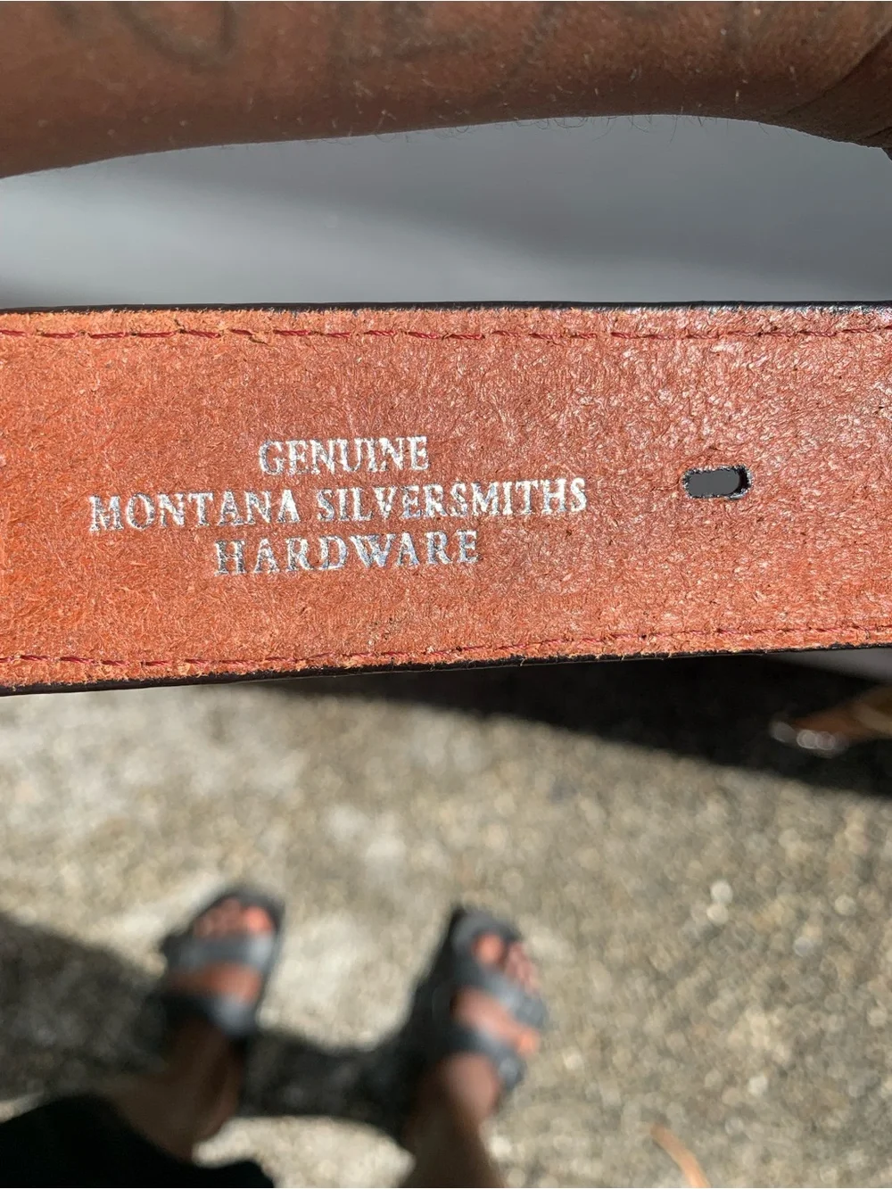 Montana Silversmiths Leather Belt - Chestnut Brown